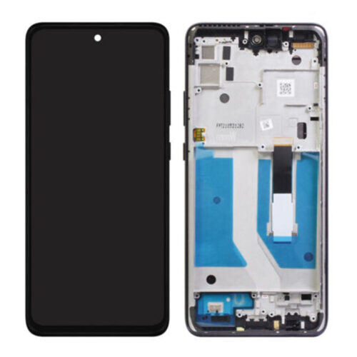 Screen Replacement With Frame for Motorola One 5G Ace Black Premium(Third Party Glued)