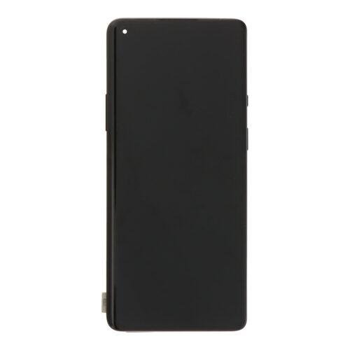 Screen Replacement With Frame for OnePlus 8 Pro Black Premium(Third Party Glued)