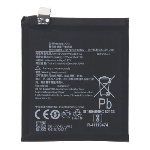 BLP743 3800mAh Battery + Battery Adhesive for OnePlus 7T OEM