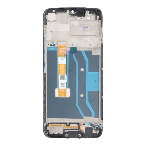 Screen Replacement With Frame for Realme C25 Black HQ