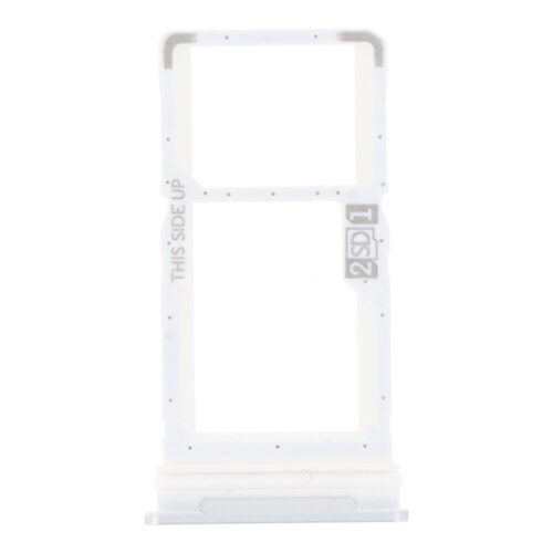 SIM Card Tray for Motorola One 5G Ace Dual Card & Brazilian Version Silver Premium