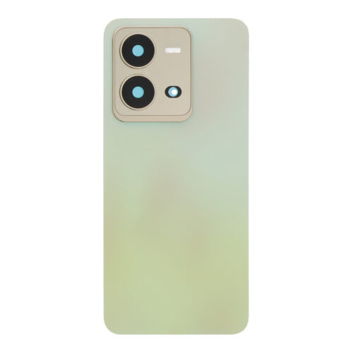 Battery Door + Battery Door Adhesive + Back Camera Lens and Bezel for Vivo X80 Lite Gold Premium