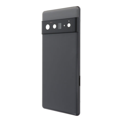 Middle Frame + Battery Door + Back Camera Lens and Bezel for Google Pixel 6 Pro Black Premium