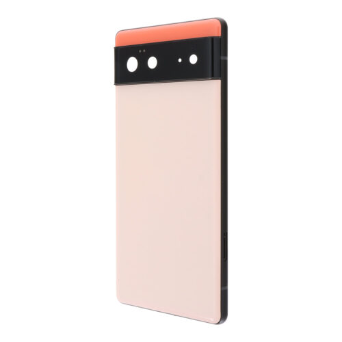 Middle Frame + Battery Door + Back Camera Lens and Bezel for Google Pixel 6 Coral Color Premium