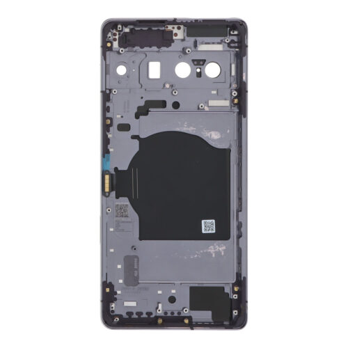Middle Frame + Battery Door + Back Camera Lens and Bezel with Wireless Charging for Google Pixel 7 Pro Black Premium