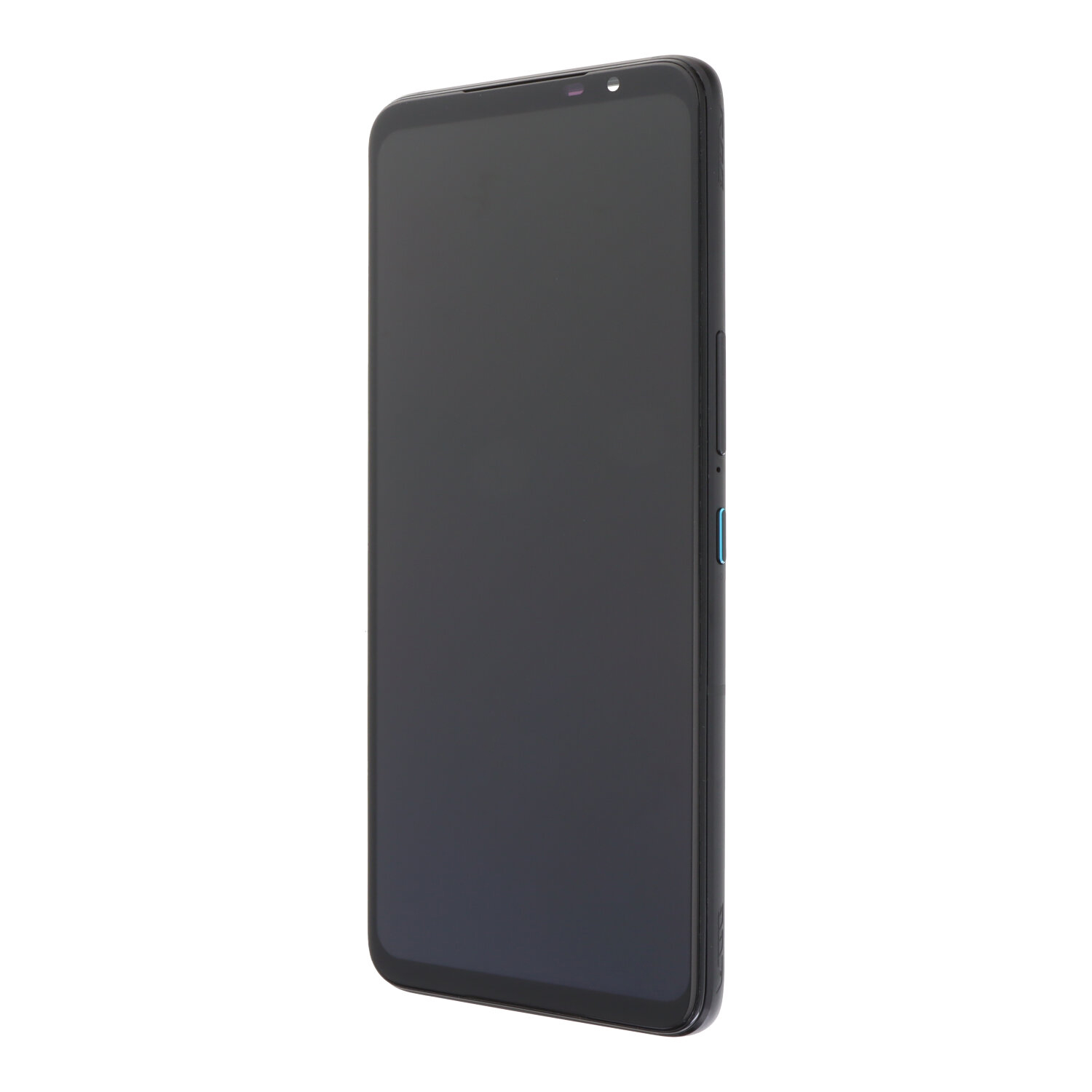 Screen Replacement With Frame with Blue Power Button for Asus ROG Phone 7 Black Premium(Third Party Glued)