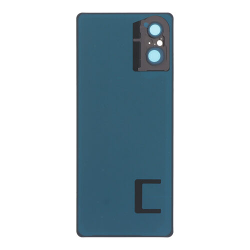 Battery Door + Battery Door Adhesive + Back Camera Lens and Bezel for Sony Xperia 5 V Black Premium
