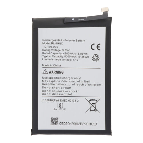 BL-49NX 5000mAh Battery + Battery Adhesive for Infinix Hot 30i/Hot 40i OEM without Logo