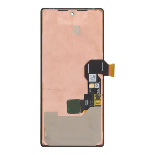 Screen Replacement with Fingerprint Sensor Flex Cable for Google Pixel 6a Black Pulled