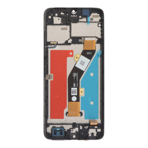 Screen Replacement With Frame for ZTE Blade A54 Black Premium(Third Party Glued)