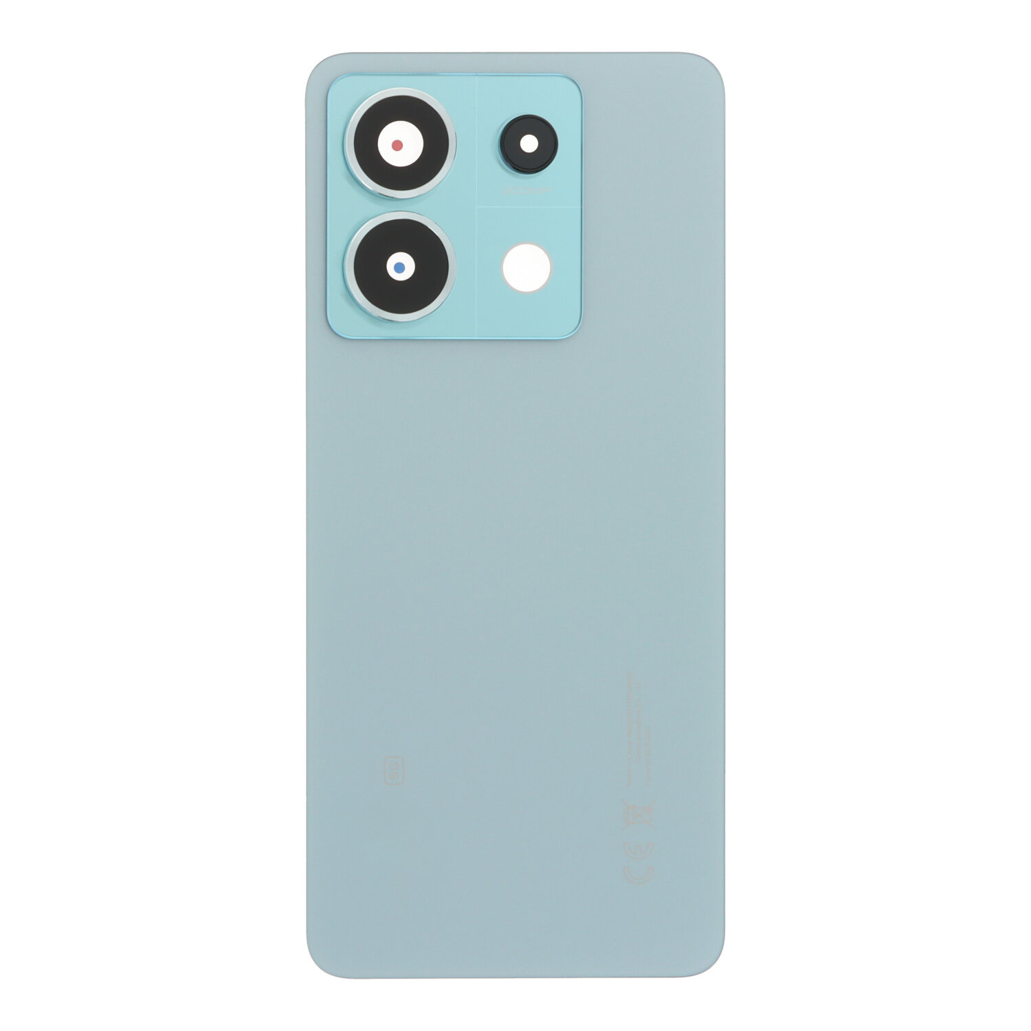 Battery Door + Battery Door Adhesive + Back Camera Lens and Bezel for Xiaomi Redmi Note 13 Pro 5G Ocean Green OEM