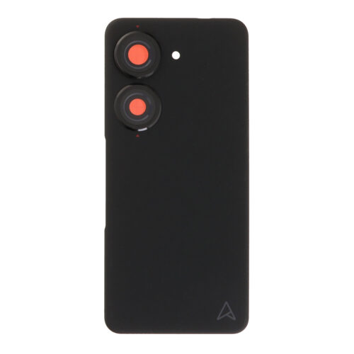 Battery Door + Battery Door Adhesive + Back Camera Lens and Bezel for Asus Zenfone 10 Midnight Black Premium