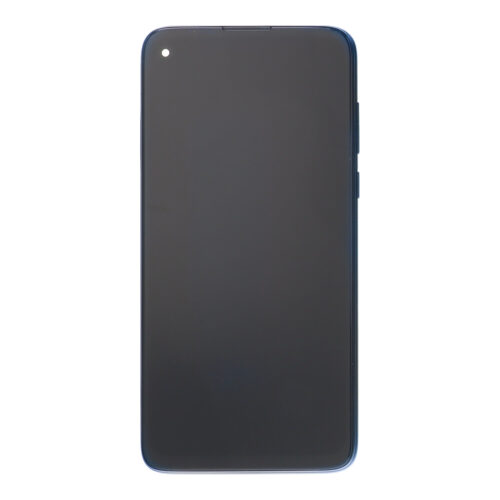 Screen Replacement With Frame for Motorola Moto G8 Power Blue Premium(Third Party Glued)