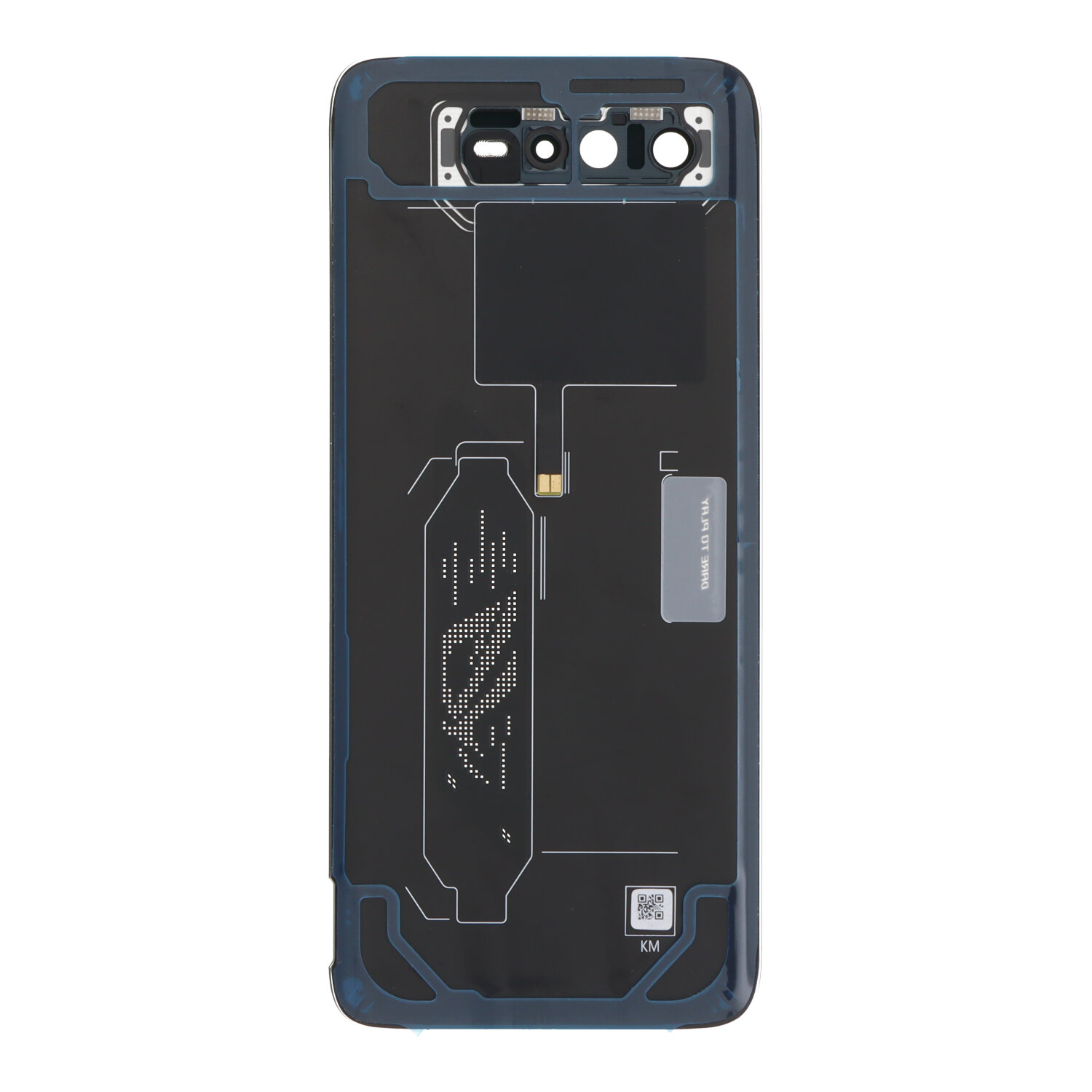 Battery Door + Battery Door Adhesive + Back Camera Lens and Bezel for Asus ROG Phone 6 Phantom Black Premium