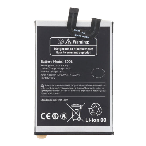 5008 10600mAh Battery + Battery Adhesive for Ulefone Armor 27 Pro/Armor 27T Pro Premium