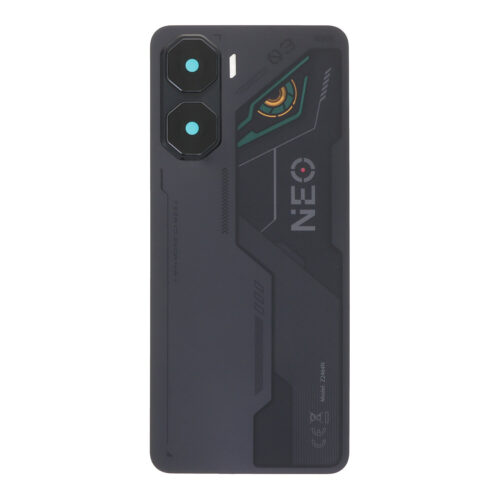 Battery Door + Battery Door Adhesive + Back Camera Lens and Bezel for ZTE nubia Neo 3 Black Premium
