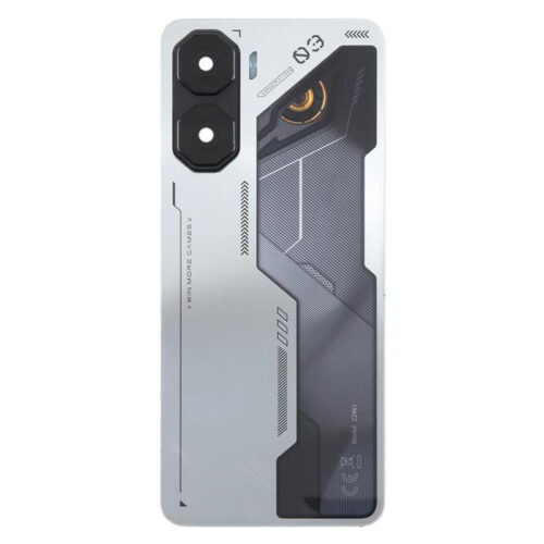 Battery Door + Battery Door Adhesive + Back Camera Lens and Bezel for ZTE nubia Neo 3 Silver Premium