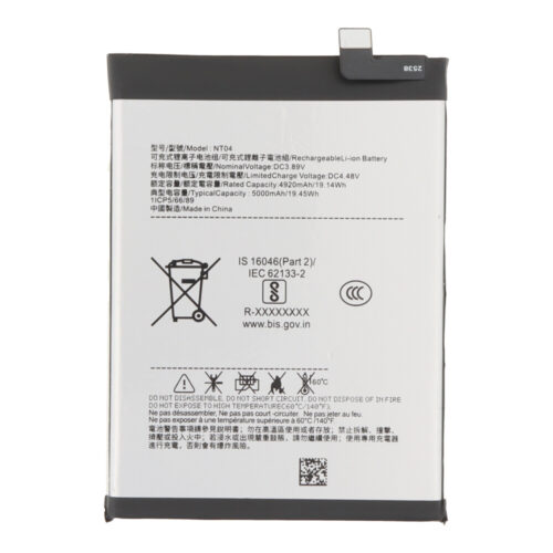 NT04 5000mAh Battery + Battery Adhesive for Nothing Phone 3A/Phone 3A Pro OEM