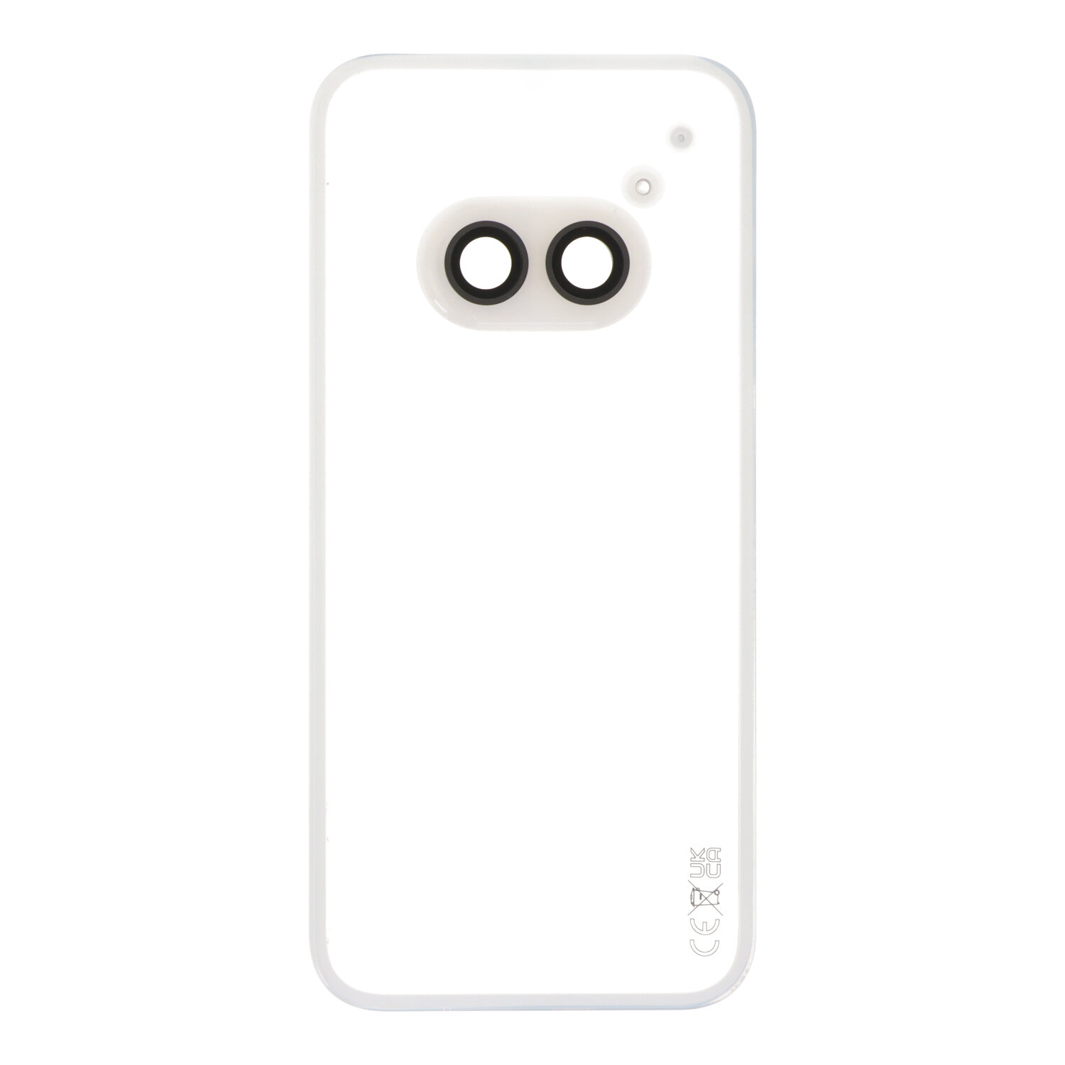 Battery Door + Battery Door Adhesive + Back Camera Lens and Bezel for Nothing Phone 2A White Premium