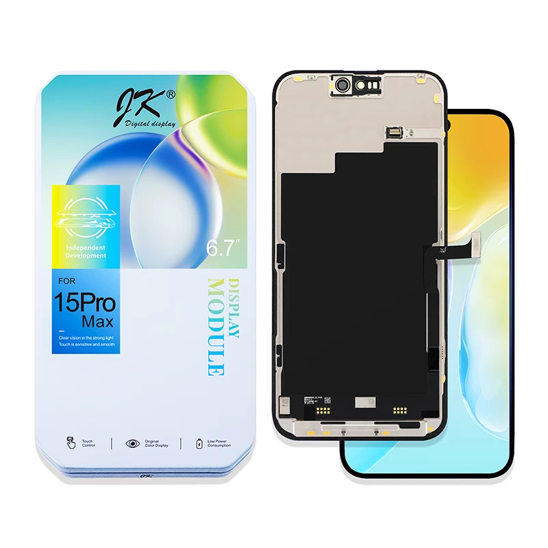 Screen Replacement for iPhone 15 Pro Max Black JK Incell
